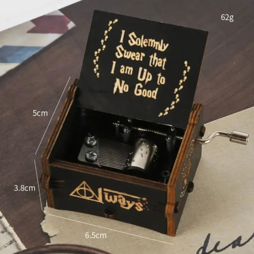 Harry Potter Music Box Hedwig Theme Magical Wooden Music Boxes Best Gift Idea