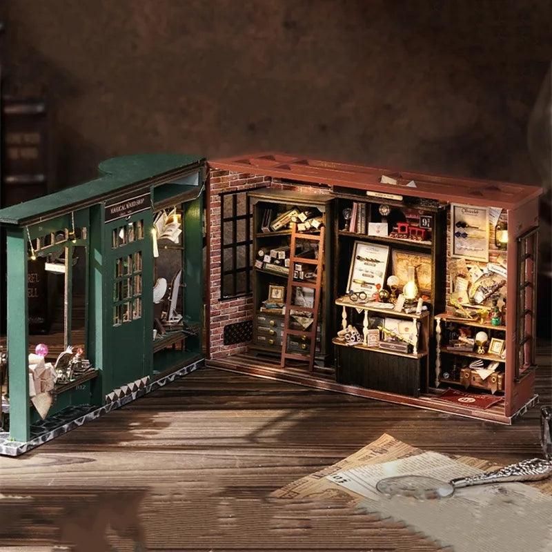 F32 Ollivanders Wand Shop DIY Dollhouse Kit Magic Wand Shop Miniature Dollhouse