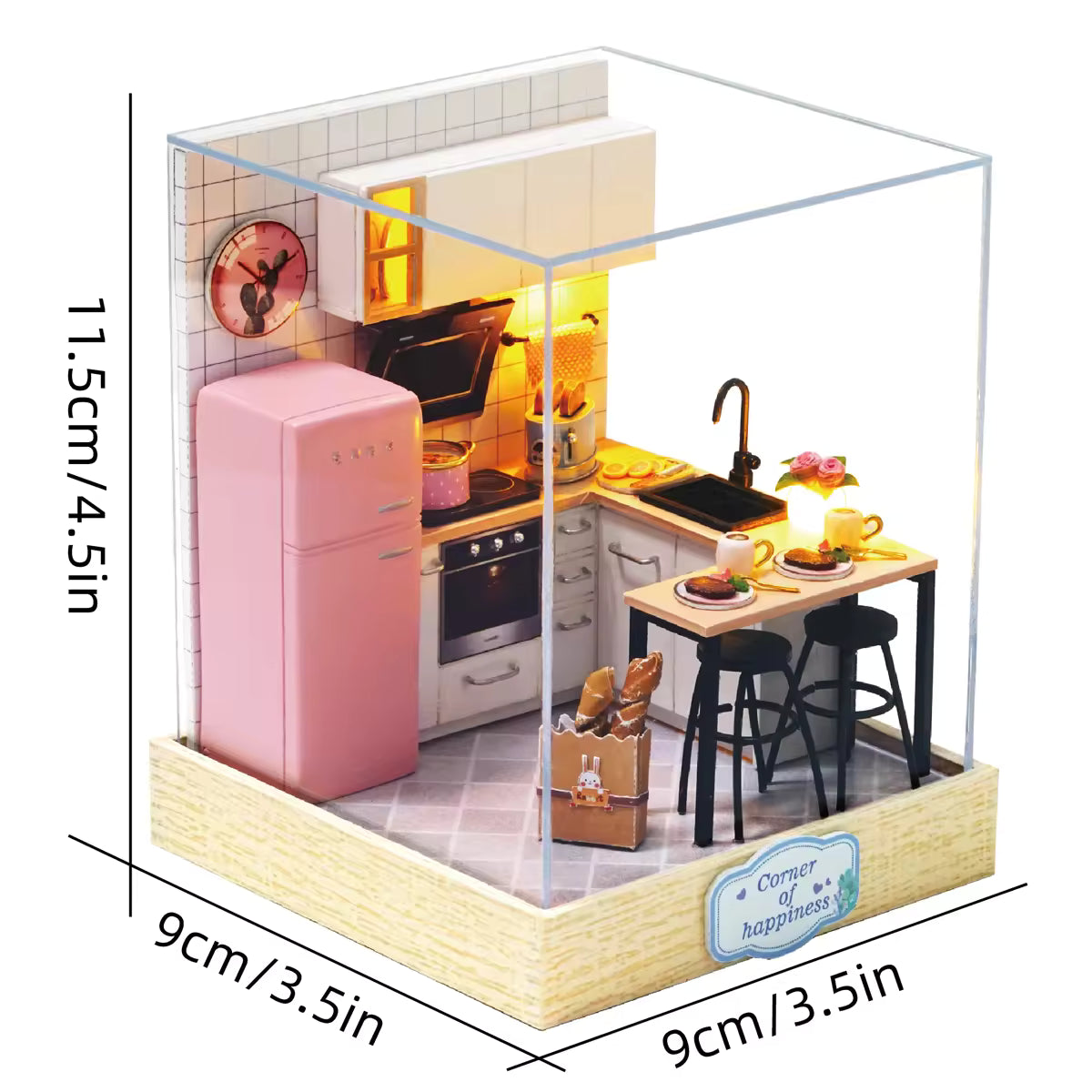 QT027 Taste Of Life DIY Dollhouse Kit Miniature House Kitchen Model 3D Wooden Puzzles