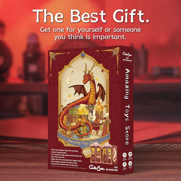 MF04 Amazing Toys Store DIY Book Nook Kit Bookshelf Insert Diorama Scenery Miniature Crafts