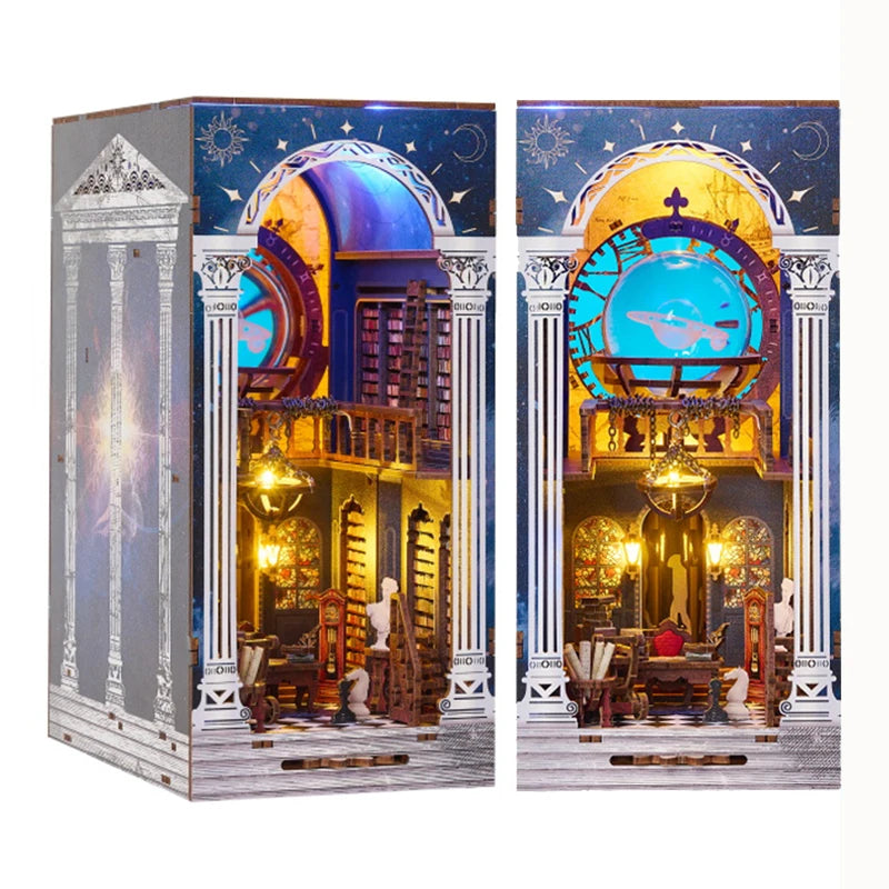 SL33 DIY Book Nook Kit Secret Scroll of Galaxy Bookshelf Insert Astronomy Library Diorama Scenery