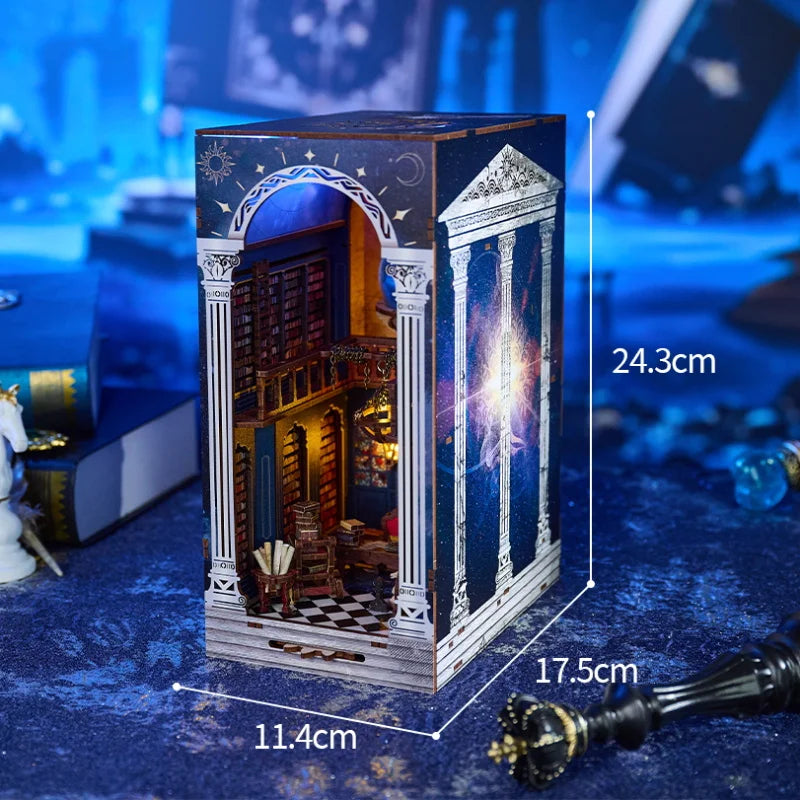 SL33 DIY Book Nook Kit Secret Scroll of Galaxy Bookshelf Insert Astronomy Library Diorama Scenery
