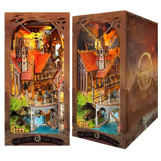 SQ05 Lord of The Rings DIY Book Nook Kit Magic Tower Valley Miniature Scenery Diorama