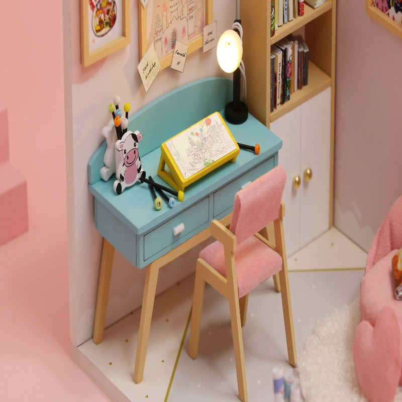 S2006 Study Room DIY Miniature Dollhouse Kit