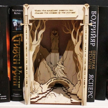 RCB005 Lord Of The Rings Book Nook DIY Book Shelf Insert Kits Miniature Crafts