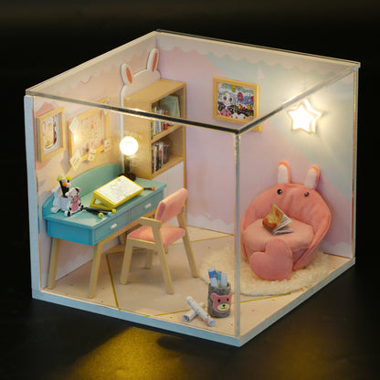 S2006 Study Room DIY Miniature Dollhouse Kit