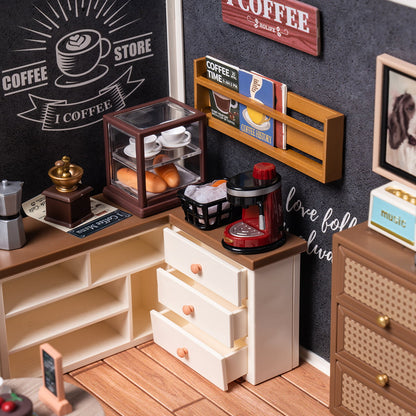 DW001 Daily Inspiration Cafe DIY Miniature House Kit Coffee Shop Miniature