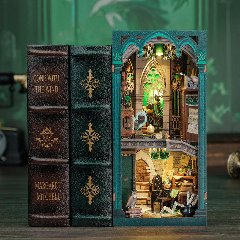Tips Rk05 RK05 Darkness Common Room DIY Book Nook Kit Bookshelf Insert Diorama S ...