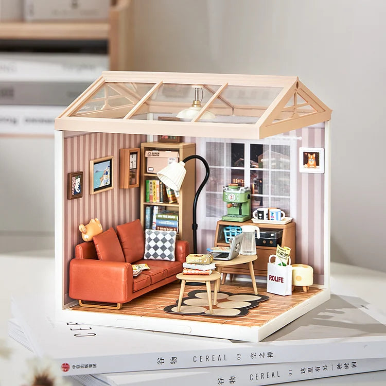 DW007 Cozy Living Lounge DIY Plastic Miniature House