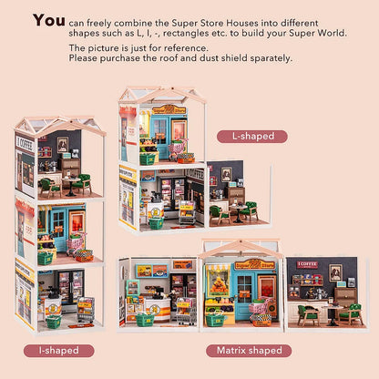 DW001 Daily Inspiration Cafe DIY Miniature House Kit Coffee Shop Miniature