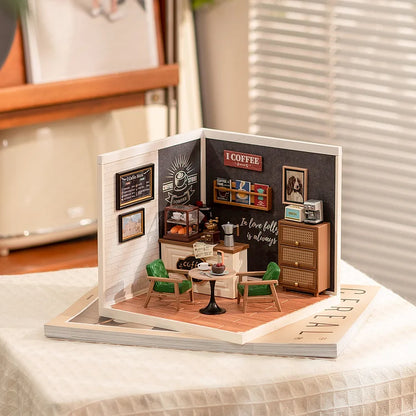 DW001 Daily Inspiration Cafe DIY Miniature House Kit Coffee Shop Miniature