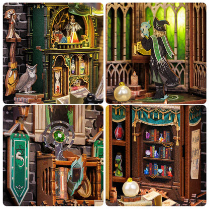 RK05 Darkness Common Room DIY Book Nook Kit Bookshelf Insert Diorama Scenery Miniature Crafts