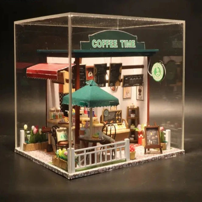 C006 Coffee Time Shop DIY Miniature Dollhouse Kit