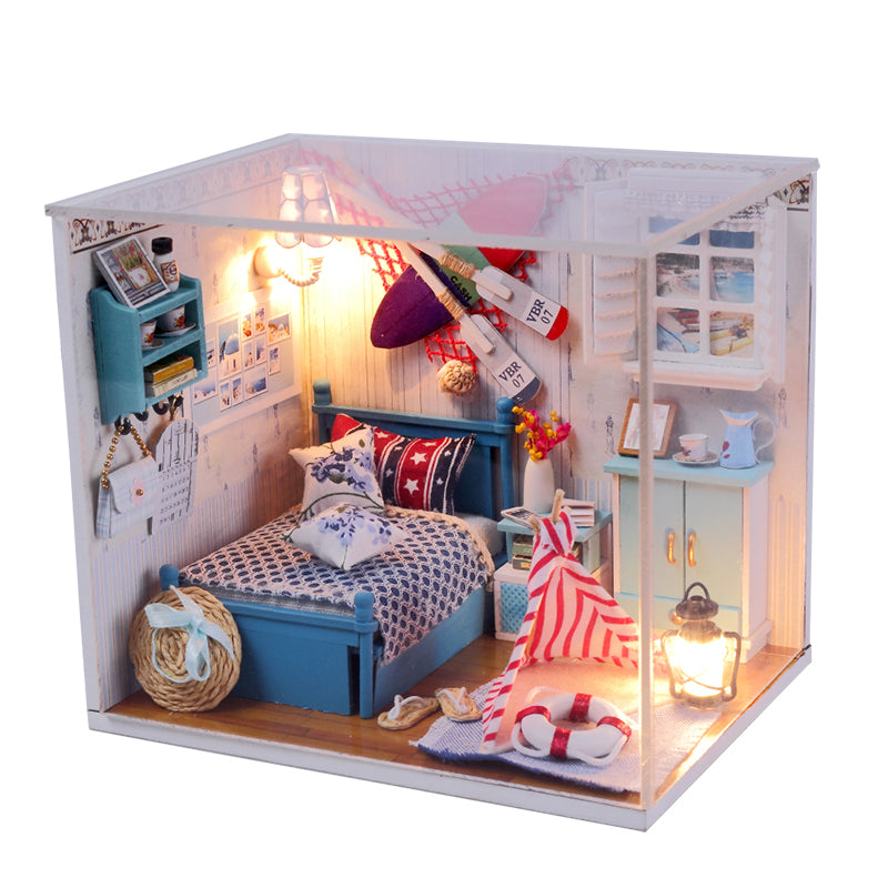 M010 Brandon's Room DIY Miniature Dollhouse Kit