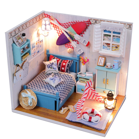 M010 Brandon's Room DIY Miniature Dollhouse Kit