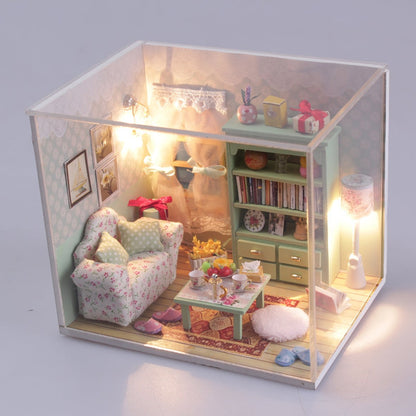 M012 Family Hall DIY Miniature Dollhouse Kit