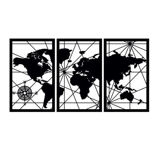 World Map Wall Décor Acrylic World Map Wall Art 3D Push Pin World Travel Map Home Office Décor