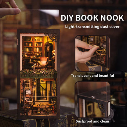 SZ02 Rose Detective Agency DIY Book Nook Kit Bookshelf Insert Diorama Scenery Miniature Crafts