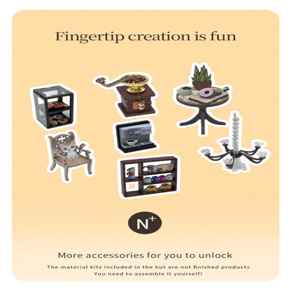 M2411 Coffee House DIY Book Nook Kit Cat Cafe Restaurant Miniature Diorama Scenery Decor
