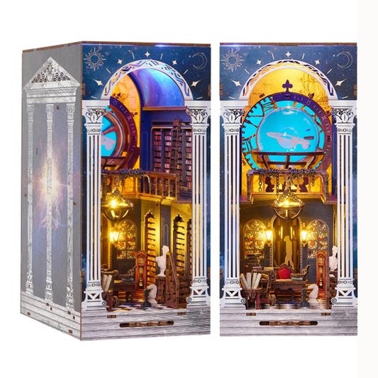 SL33 DIY Book Nook Kit Secret Scroll of Galaxy Bookshelf Insert Astronomy Library Diorama Scenery