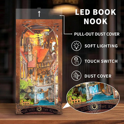 SQ05 Lord of The Rings DIY Book Nook Kit Magic Tower Valley Miniature Scenery Diorama