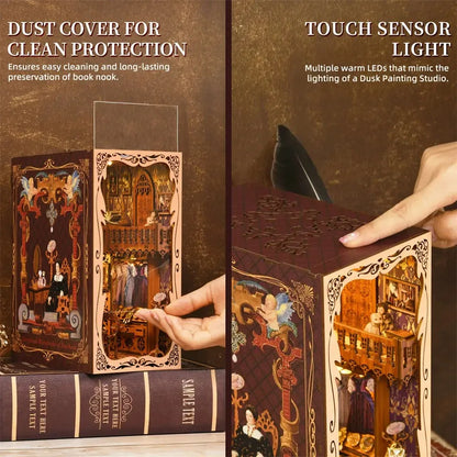 YM01 Wardrobe of Duchess DIY Book Nook Kit Royal Clothing Collection Miniature Bookshelf Insert
