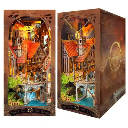 SQ05 Lord of The Rings DIY Book Nook Kit Magic Tower Valley Miniature Scenery Diorama