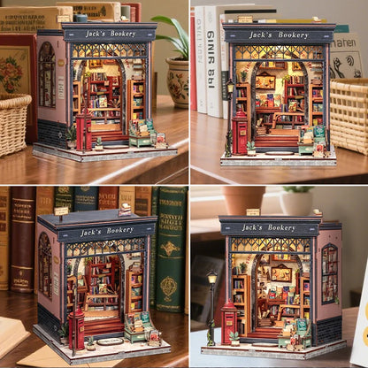 CWGC209 Jack's Bookery DIY Dollhouse Miniature Bookstore Miniature Shop Diorama Scenery