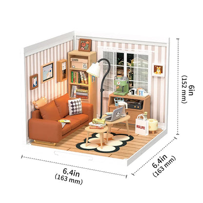 DW007 Cozy Living Lounge DIY Plastic Miniature House