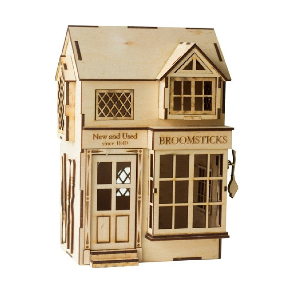 RCD002 Broomsticks Shop Diagon Alley Shops Series DIY Wooden Dollhouse Miniatures