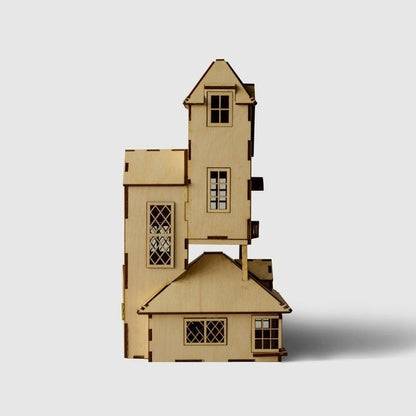 RCD006 The Burrows House Diagon Alley Shops Series DIY Wooden Dollhouse Miniatures