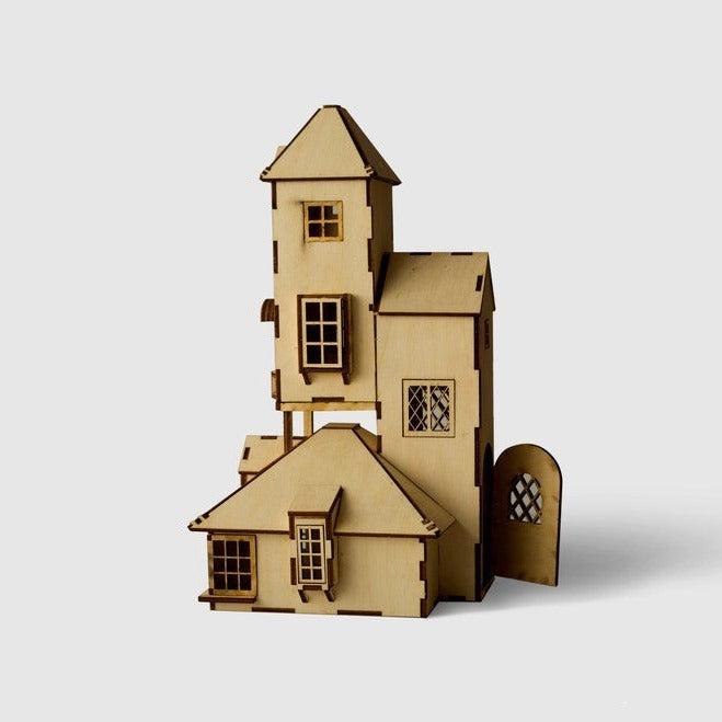 RCD006 The Burrows House Diagon Alley Shops Series DIY Wooden Dollhouse Miniatures