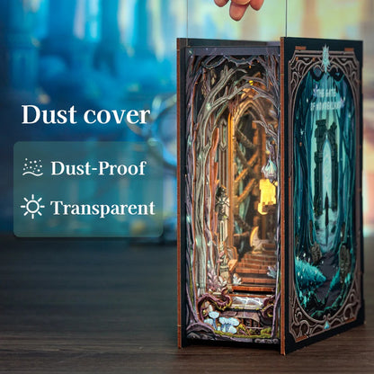 HY02 The Gate of Wonderland DIY Book Nook Kit Magical Gate Of Galaxy Miniature Book Shelf Insert