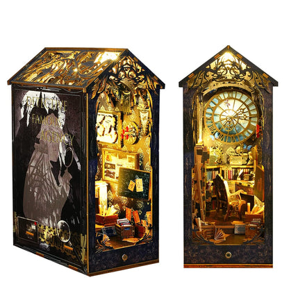 SL07 Detective Famous Agency DIY Book Nook Kit Bookshelf Insert Diorama Scenery Miniature Crafts