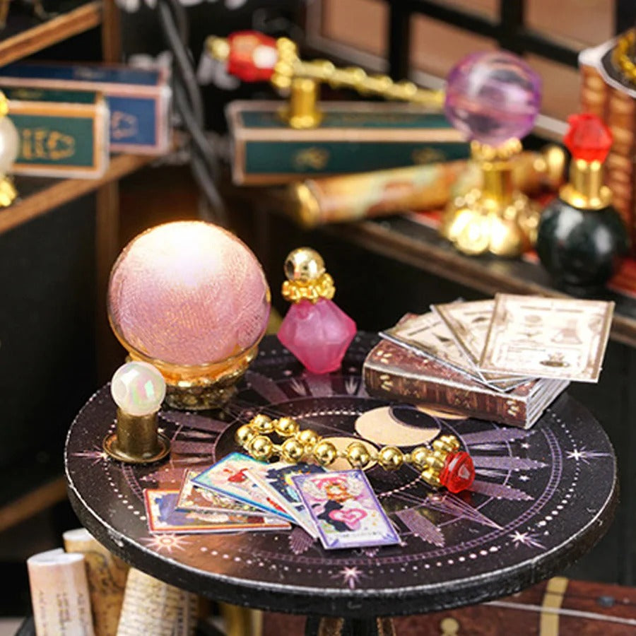 QT085 Moon Magic DIY Dollhouse Kit Miniature House Pharmacist Potion Shop 3D Wooden Puzzles