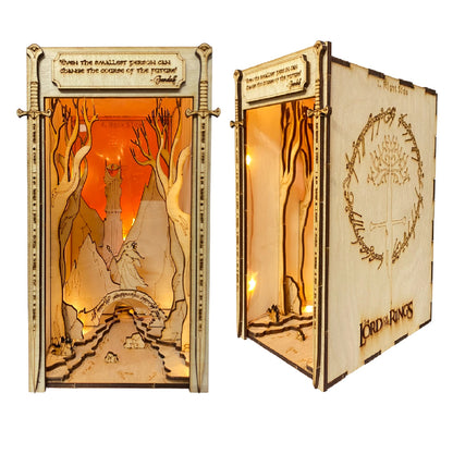 RCB005 Lord Of The Rings Book Nook DIY Book Shelf Insert Kits Miniature Crafts