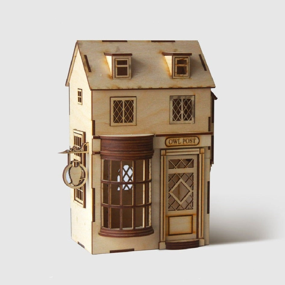 RCD003 Owl Post Diagon Alley Shops Series DIY Wooden Dollhouse Miniatures