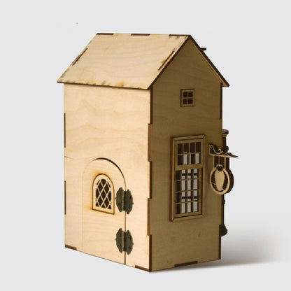 RCD003 Owl Post Diagon Alley Shops Series DIY Wooden Dollhouse Miniatures