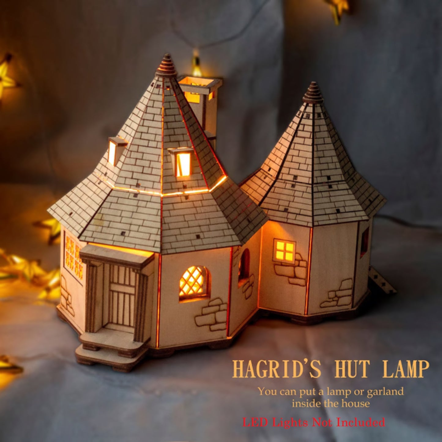 RCD005 Hagrid's Hut Diagon Alley Shops Series DIY Wooden Dollhouse Miniatures