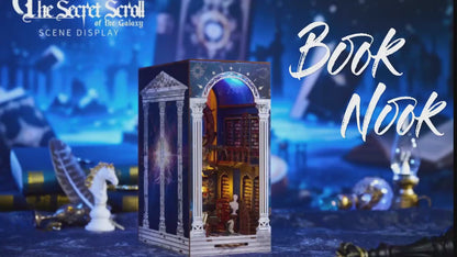 SL33 DIY Book Nook Kit Secret Scroll of Galaxy Bookshelf Insert Astronomy Library Diorama Scenery