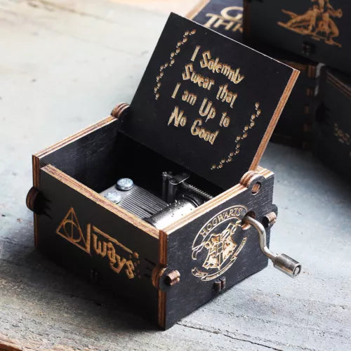 Harry Potter Music Box Hedwig Theme Magical Wooden Music Boxes Best Gift Idea