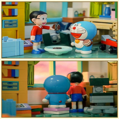 Doraemon Nobita Nobi's Room Building Blocks Miniature 3D Nobita House Japanese Anime Room DIY Display Model