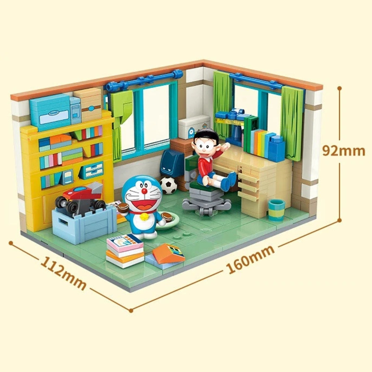 Doraemon Nobita Nobi's Room Building Blocks Miniature 3D Nobita House Japanese Anime Room DIY Display Model